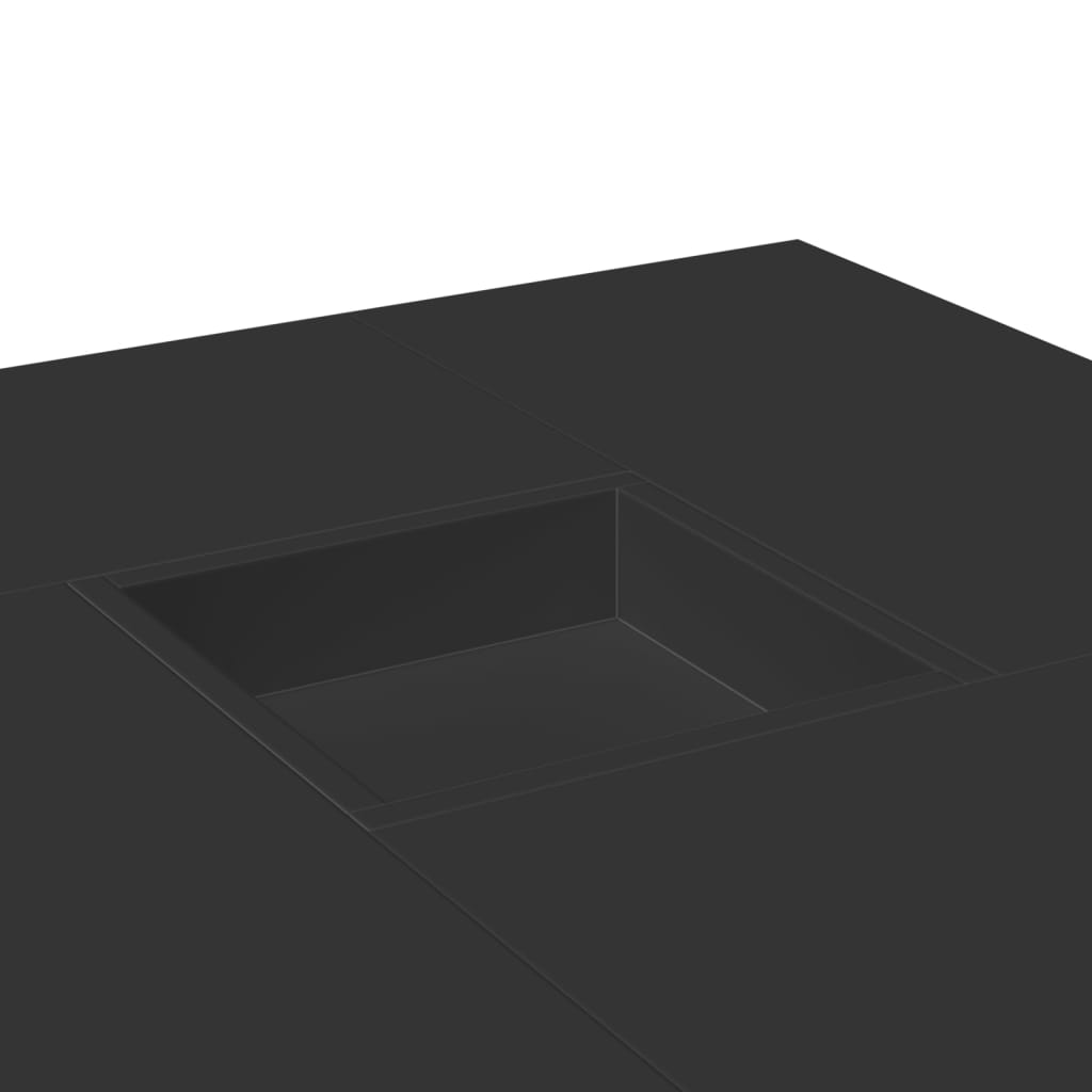 Table basse noir 80x80x40 cm bois d'ingénierie - XIOS