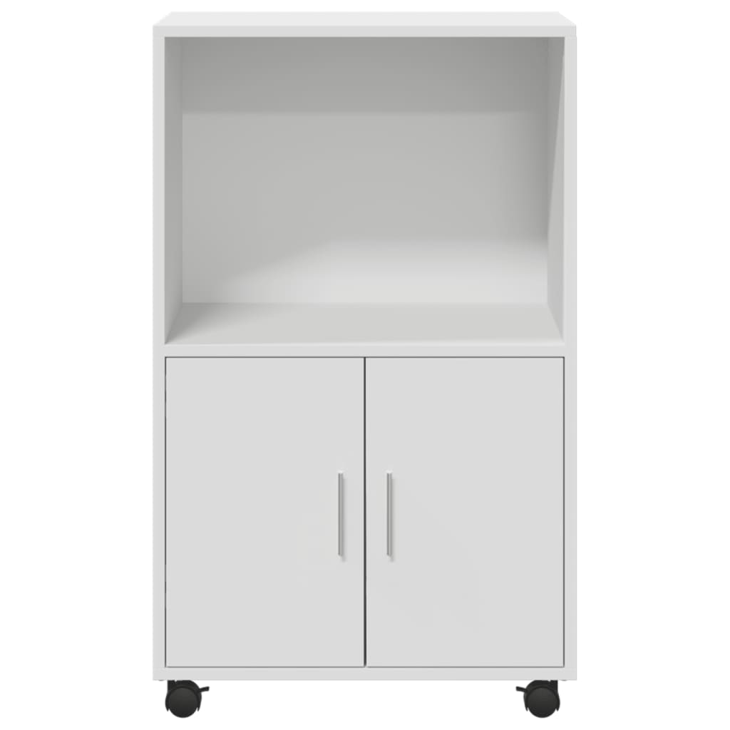 Armoire à roulettes blanc 55x40x91 cm bois d’ingénierie - XIOS