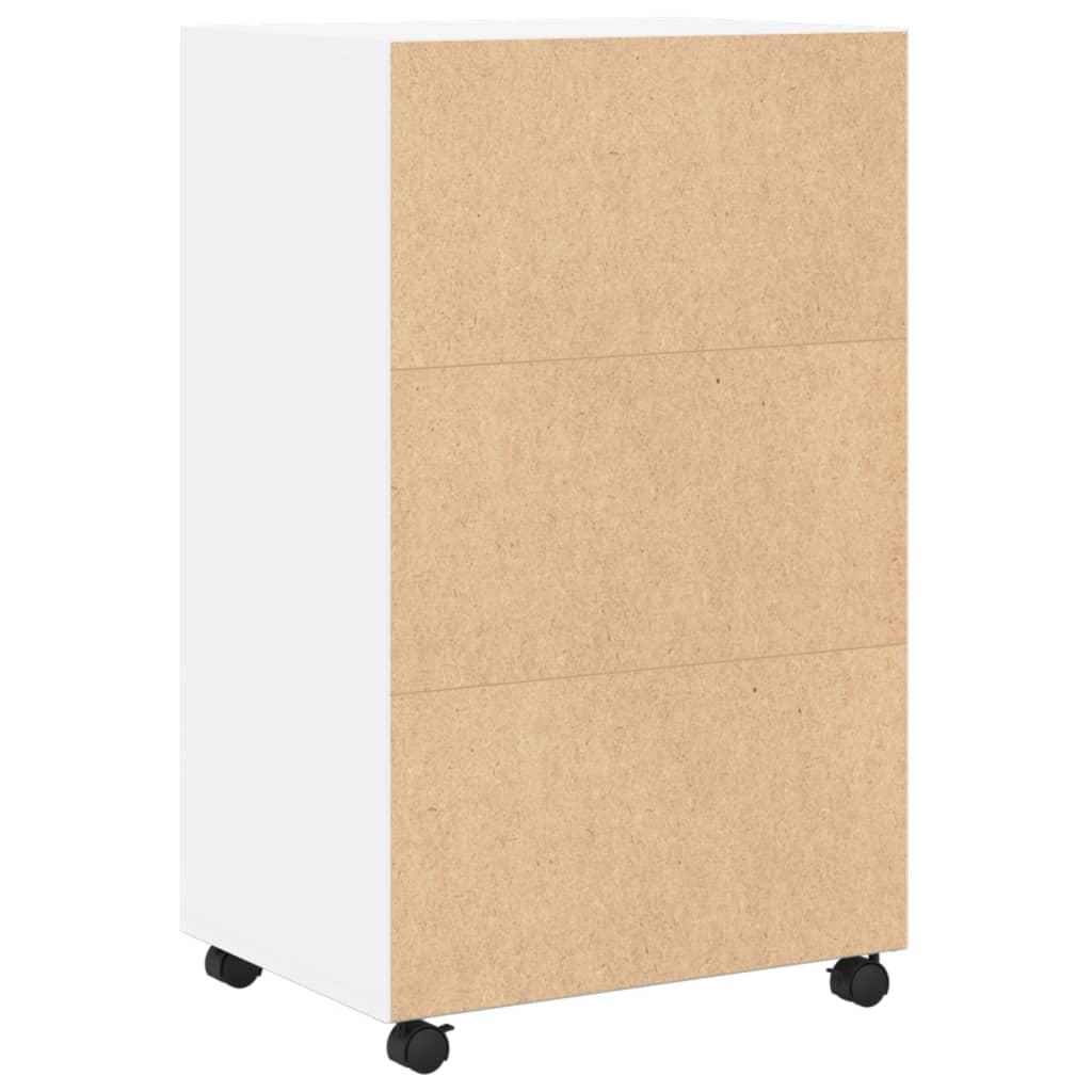 Armoire à roulettes blanc 55x40x91 cm bois d’ingénierie - XIOS