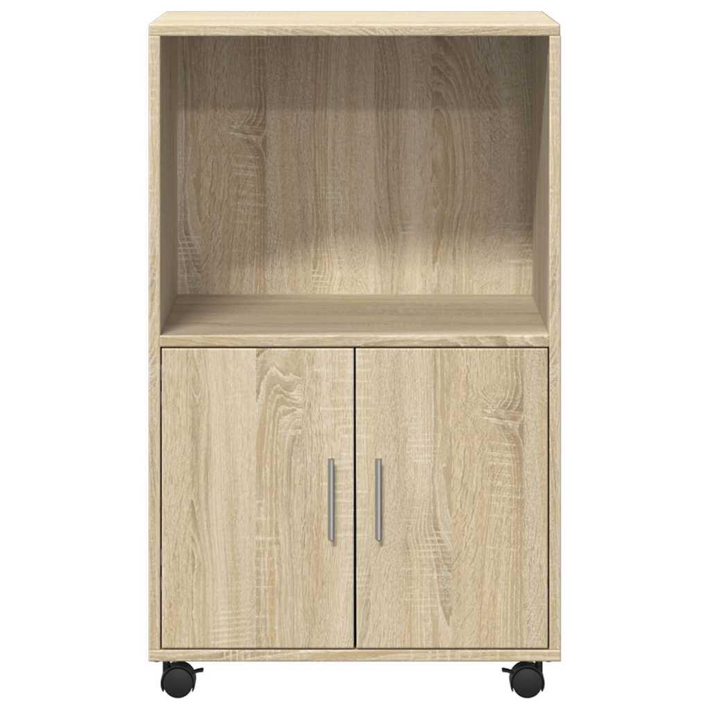 Armoire à roulettes chêne sonoma 55x40x91 cm bois d'ingénierie - XIOS