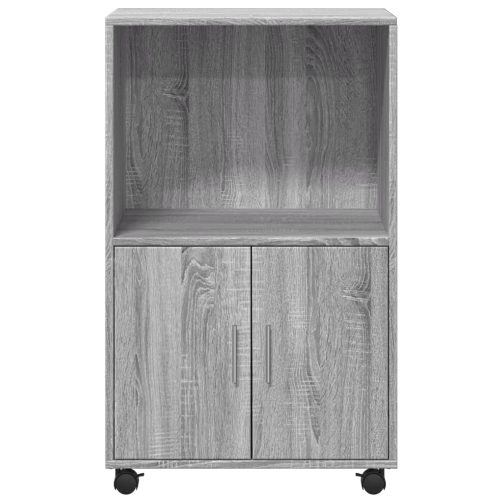 Armoire à roulettes sonoma gris 55x40x91 cm bois d'ingénierie - XIOS