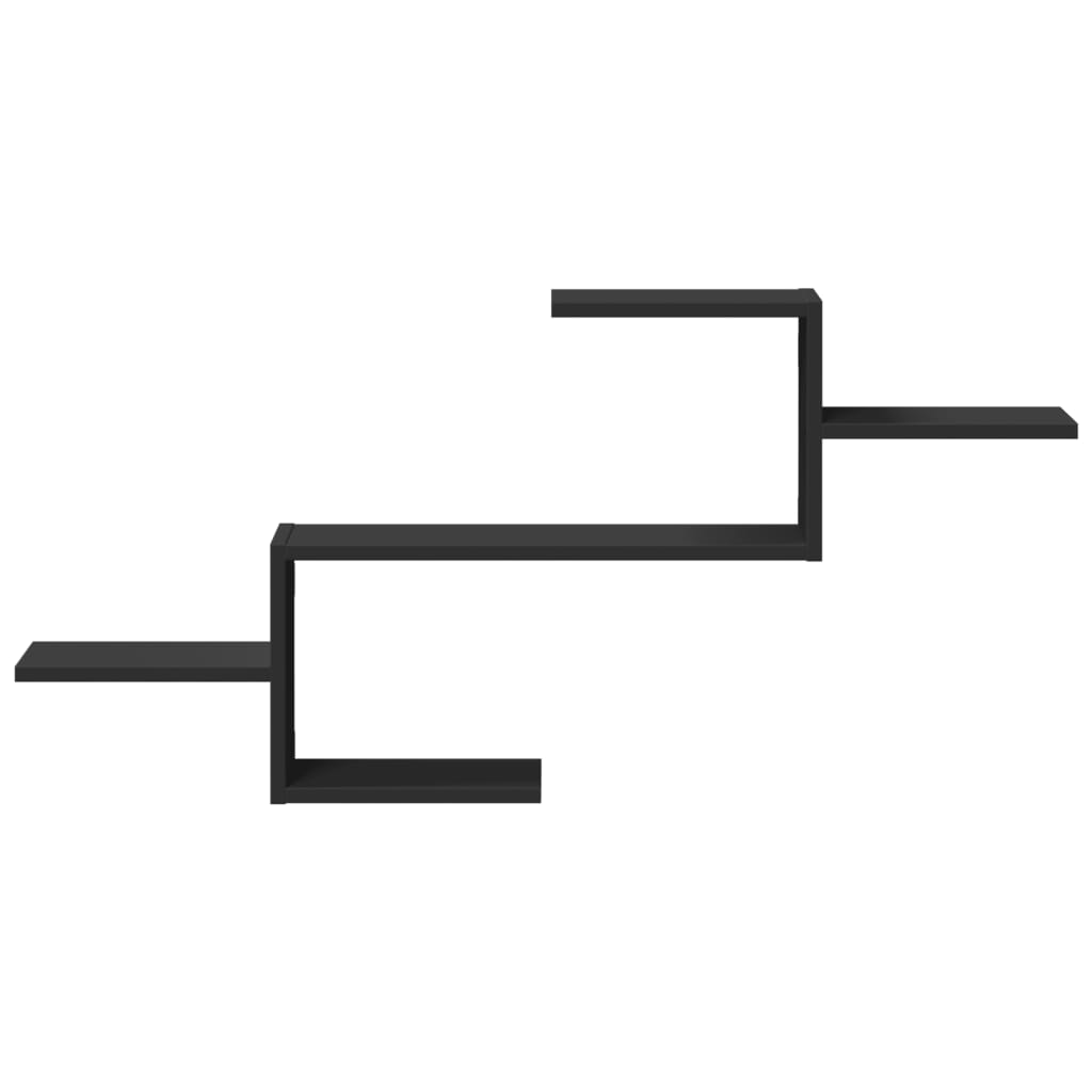 Étagère murale noir 104x15x49 cm bois d'ingénierie