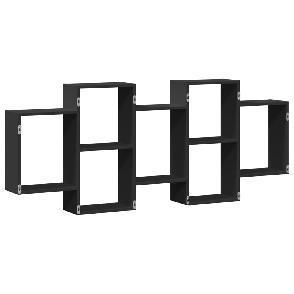Étagère murale noir 159x18x65 cm bois d'ingénierie - XIOS