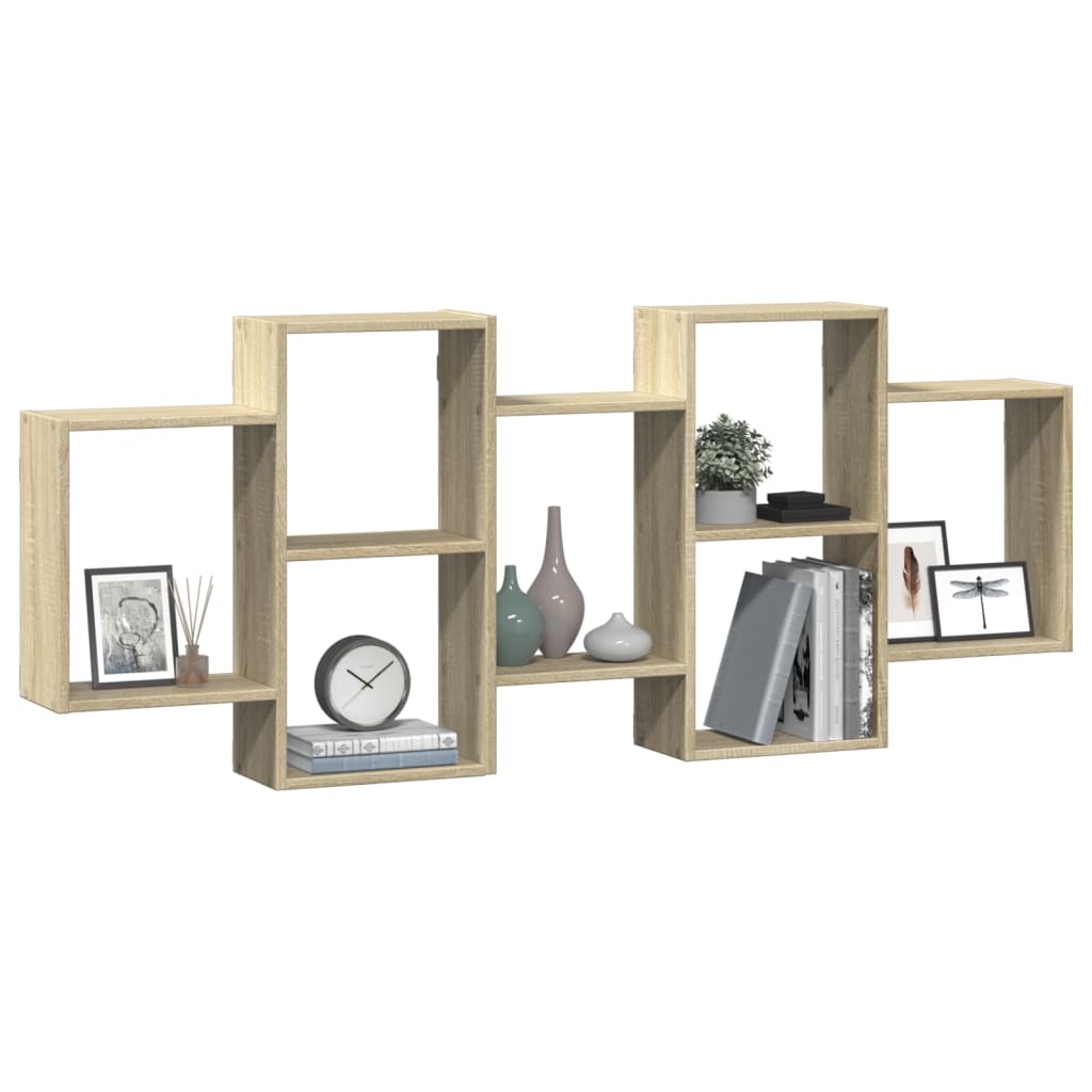 Étagère murale chêne sonoma 159x18x65 cm bois d'ingénierie - XIOS
