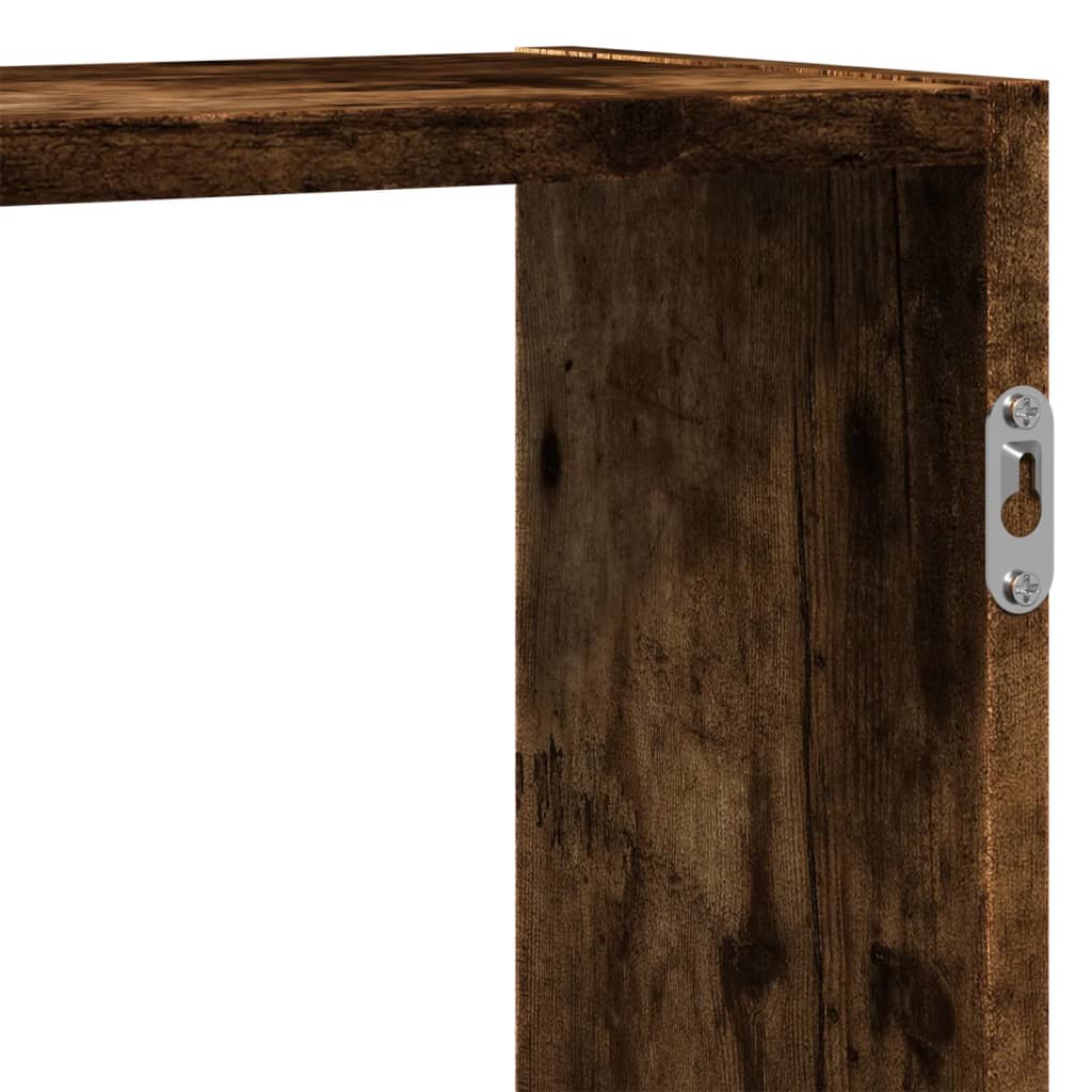 Étagère murale chêne fumé 159x18x65 cm bois d'ingénierie - XIOS