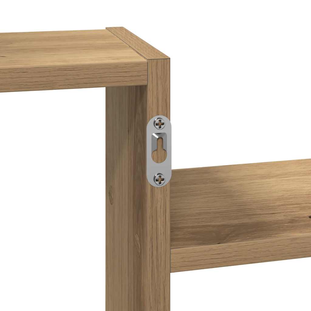 Étagère murale chêne artisanal 159x18x65 cm bois d'ingénierie - XIOS