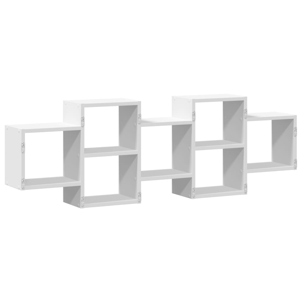 Étagère murale blanc 129x18x42 cm bois d'ingénierie - XIOS