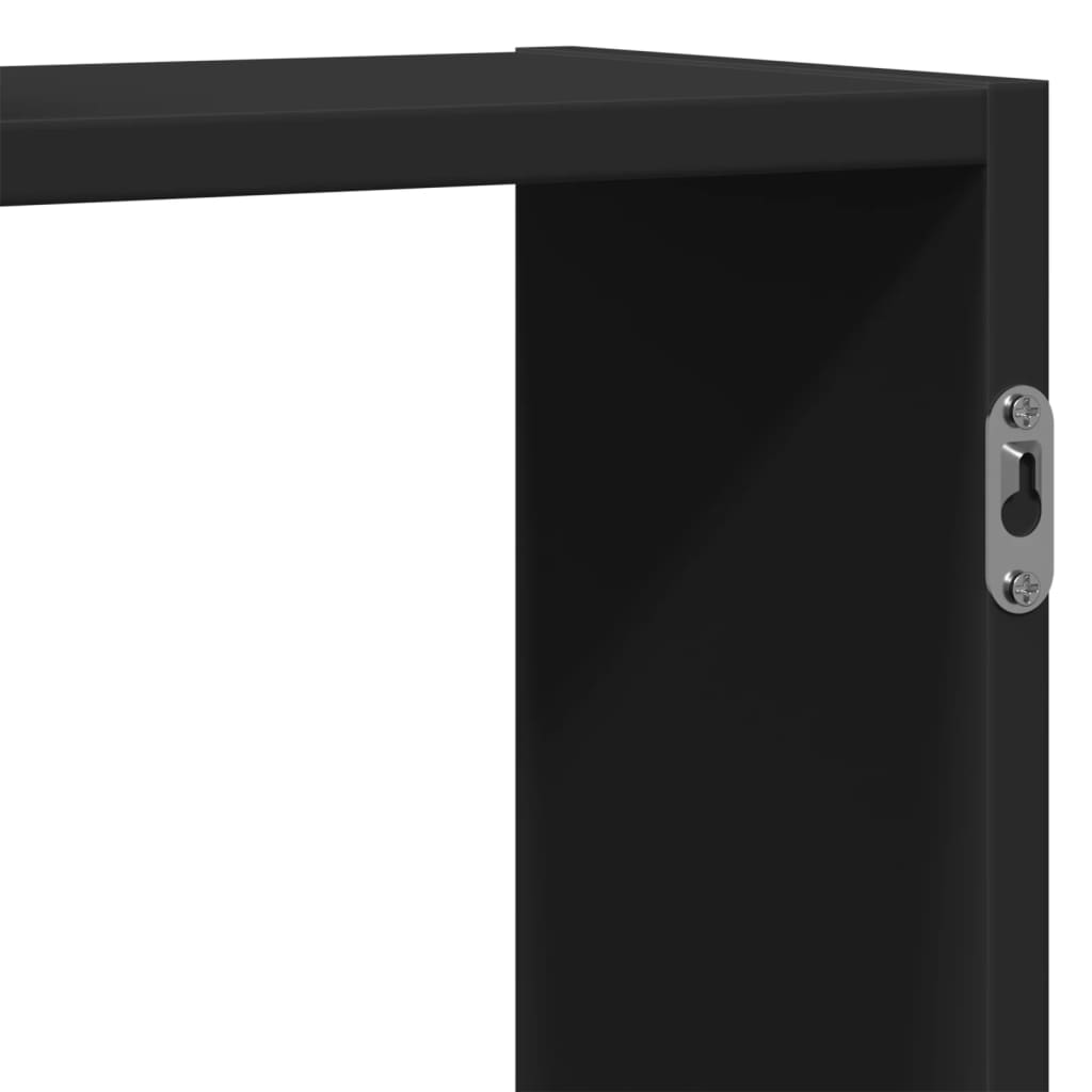 Étagère murale noir 129x18x42 cm bois d'ingénierie - XIOS