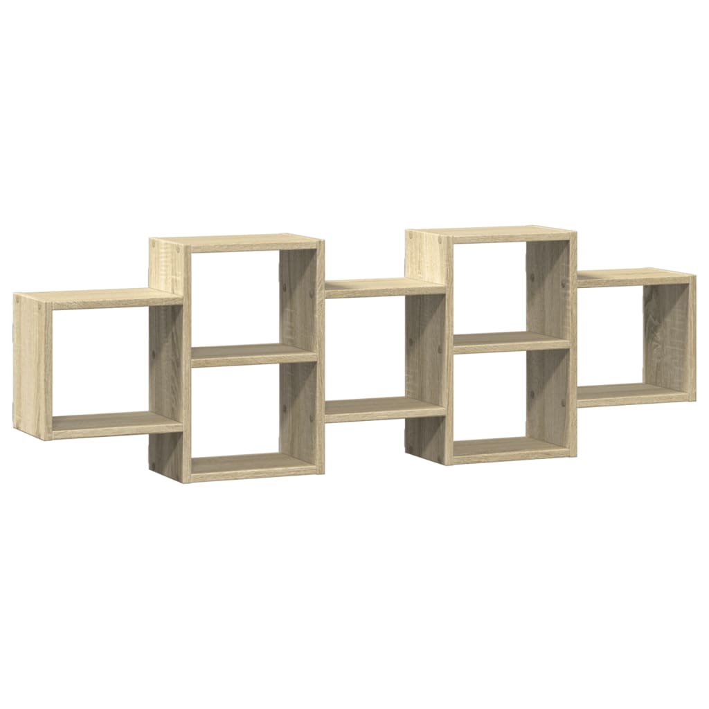 Étagère murale chêne sonoma 129x18x42 cm bois d'ingénierie - XIOS