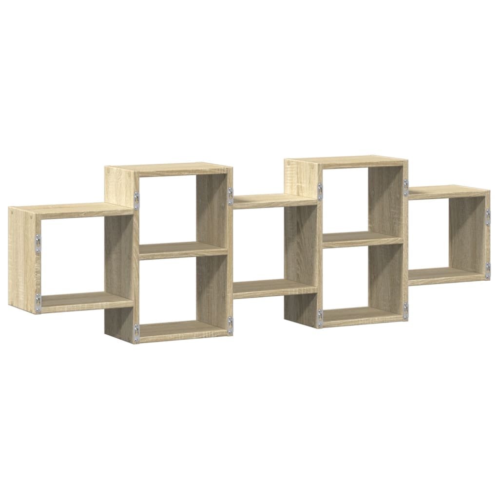 Étagère murale chêne sonoma 129x18x42 cm bois d'ingénierie - XIOS
