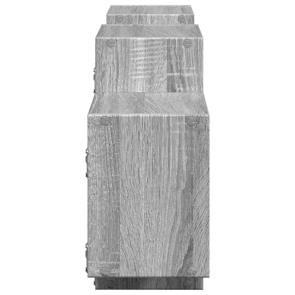 Étagère murale sonoma gris 129x18x42 cm bois ingénierie - XIOS