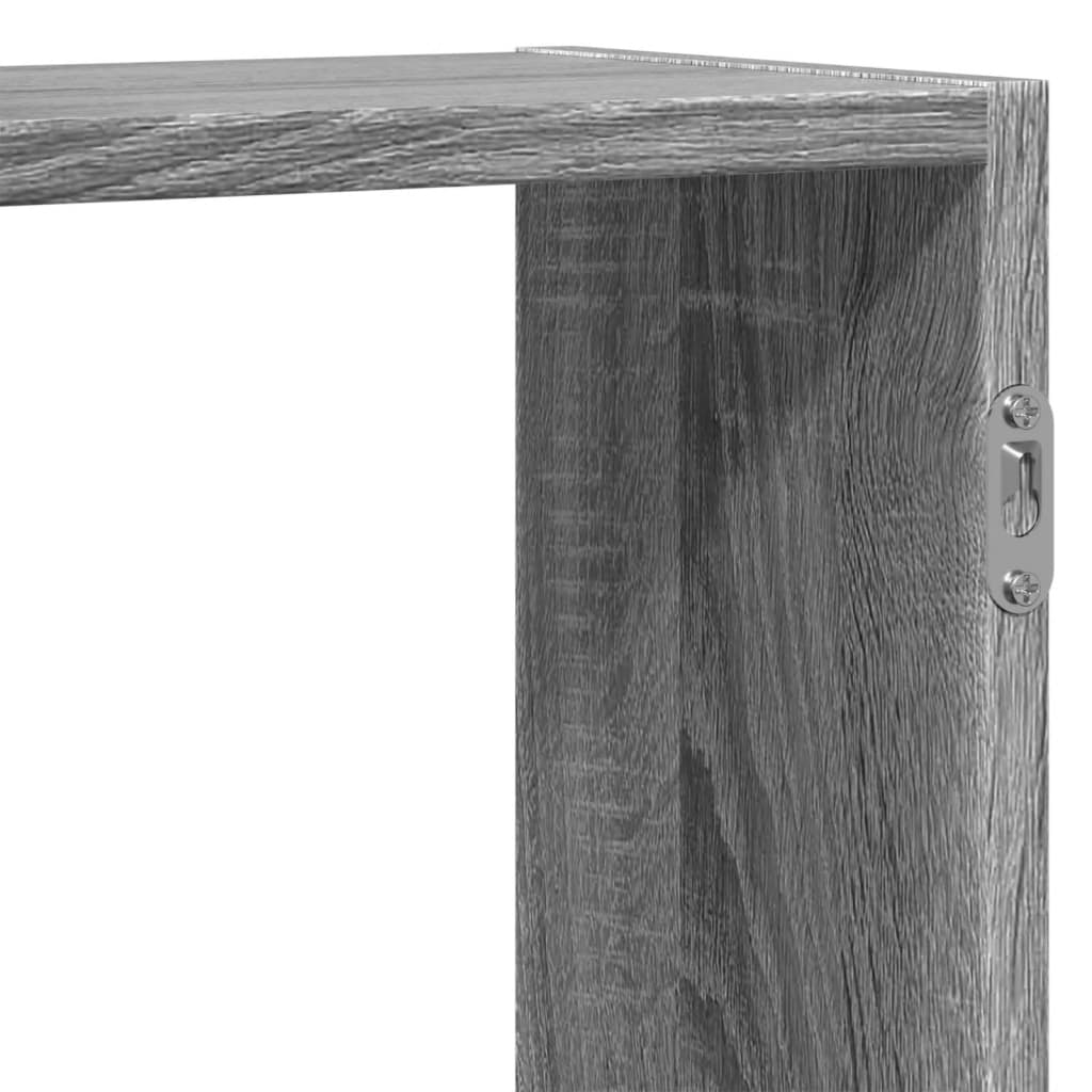 Étagère murale sonoma gris 129x18x42 cm bois ingénierie - XIOS