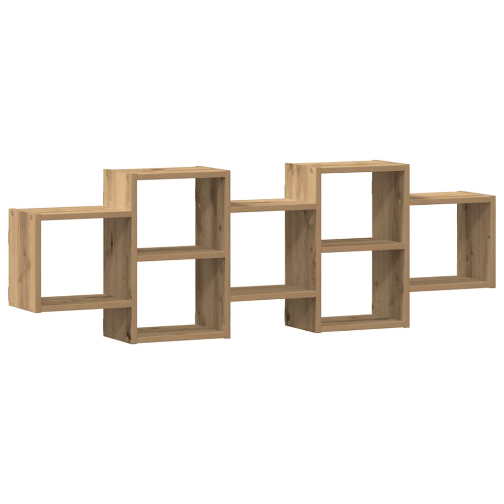 Étagère murale chêne artisanal 129x18x42 cm bois d'ingénierie - XIOS