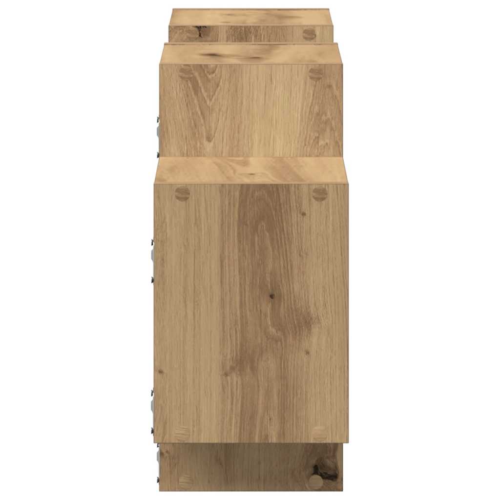 Étagère murale chêne artisanal 129x18x42 cm bois d'ingénierie - XIOS