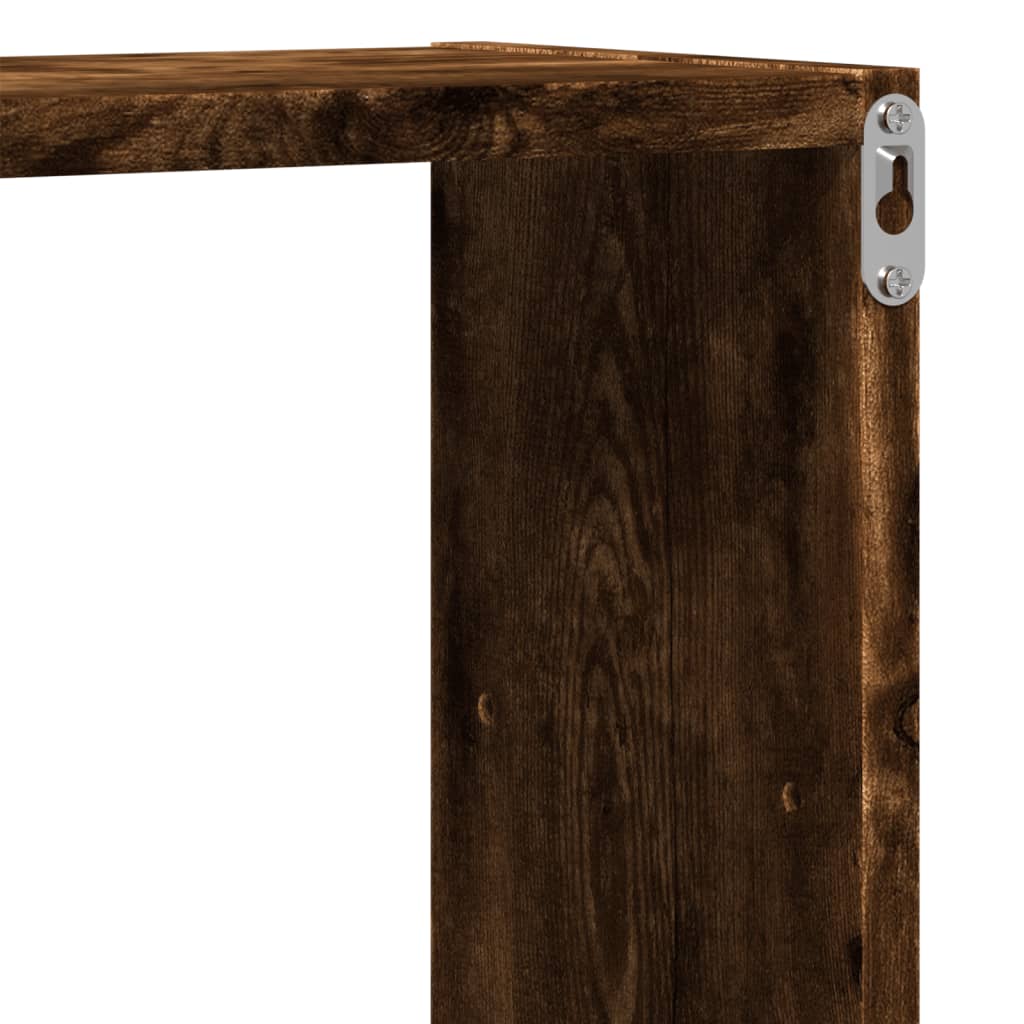 Étagère murale chêne fumé 96x18x60 cm bois d'ingénierie - XIOS