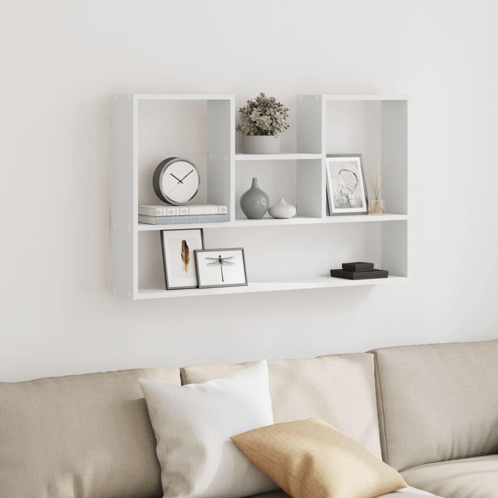 Étagère murale blanche 99 x 15 x 60 cm Bois d'ingénierie