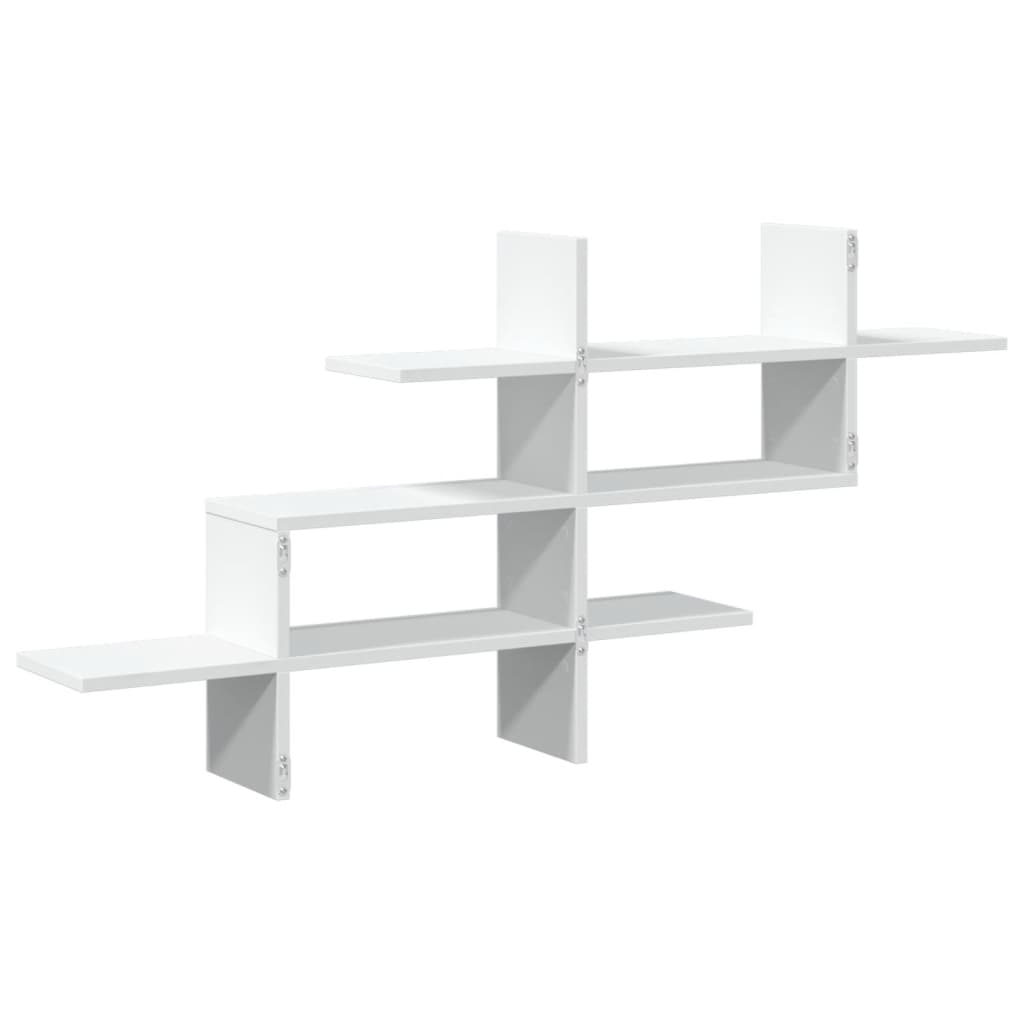 Étagère murale blanc 124,5x18x60,5 cm bois d'ingénierie