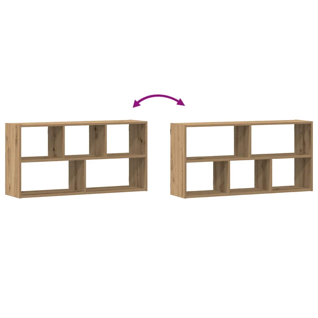 Étagère murale chêne artisanal 100x25x50 cm bois d'ingénierie