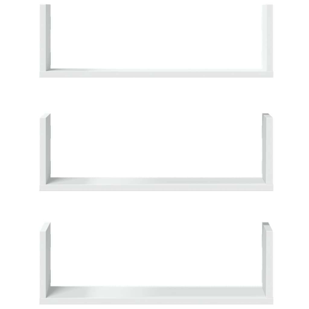 Étagères murales 3 pcs blanc 58x18x18 cm bois d'ingénierie - XIOS