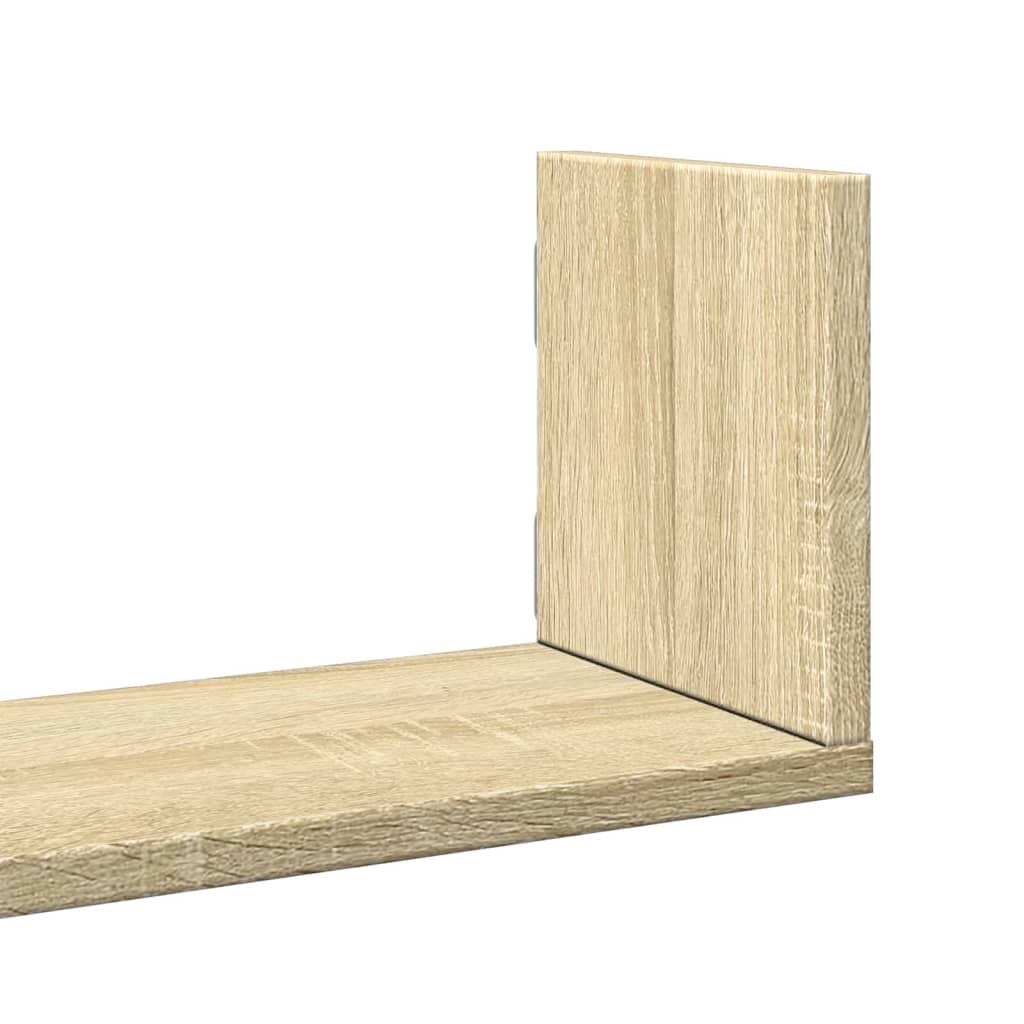Étagères murales 3pcs chêne sonoma 58x18x18cm bois d'ingénierie