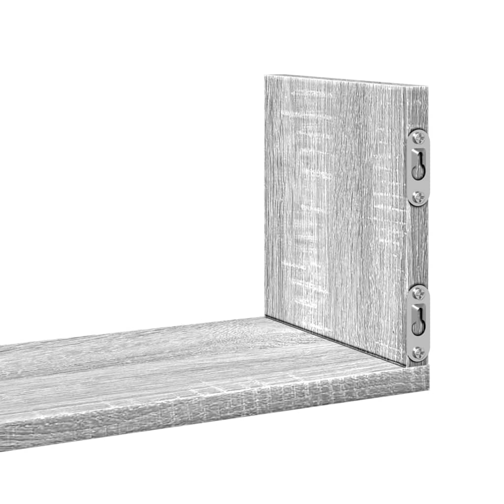 Étagères murales 3 pcs sonoma gris 58x18x18 cm bois ingénierie - XIOS