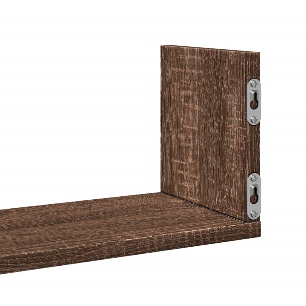Étagères murales 3pcs chêne marron 58x18x18cm bois d'ingénierie - XIOS