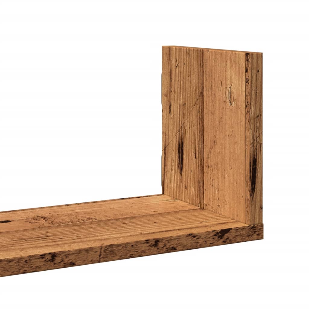 Étagères murales 3 pcs vieux bois 58x18x18 cm bois d'ingénierie - XIOS
