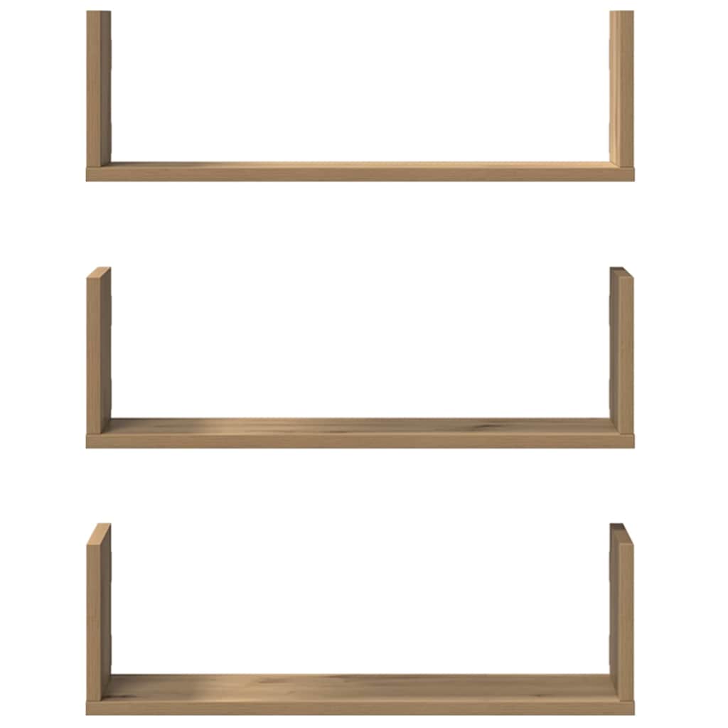 Étagères murales 3 pcs chêne artisanal bois d'ingénierie - XIOS
