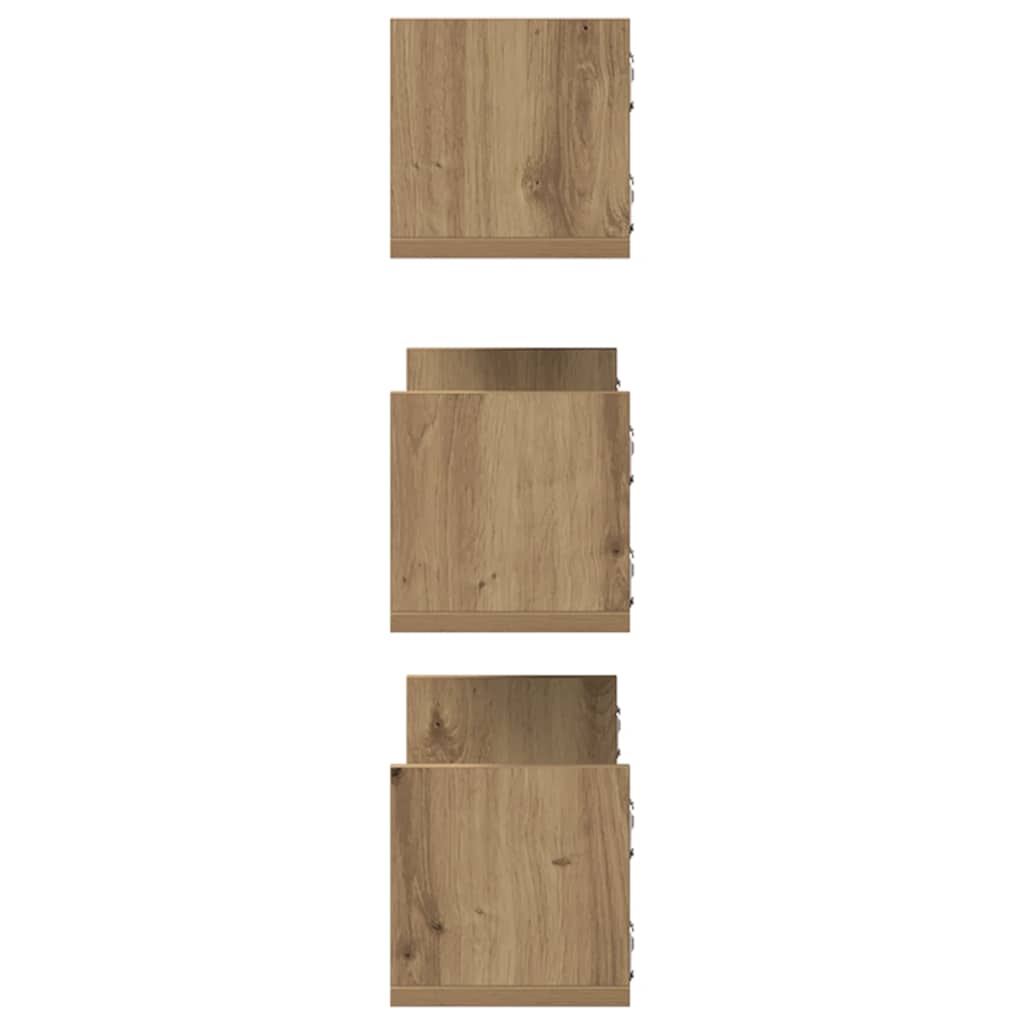 Étagères murales 3 pcs chêne artisanal bois d'ingénierie - XIOS