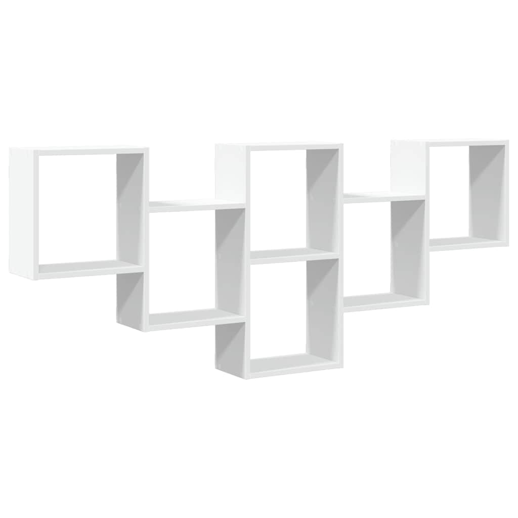 Étagère murale blanc 159x18x66 cm bois d'ingénierie - XIOS