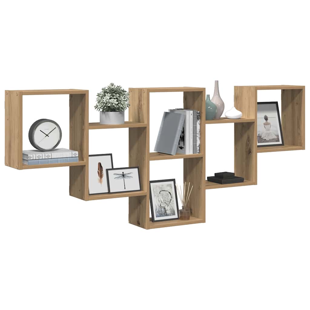 Étagère murale chêne artisanal 159x18x66 cm bois d'ingénierie - XIOS