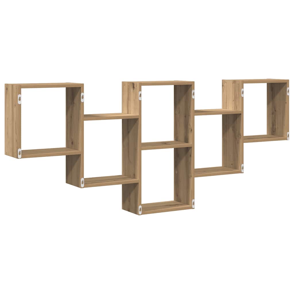 Étagère murale chêne artisanal 159x18x66 cm bois d'ingénierie - XIOS