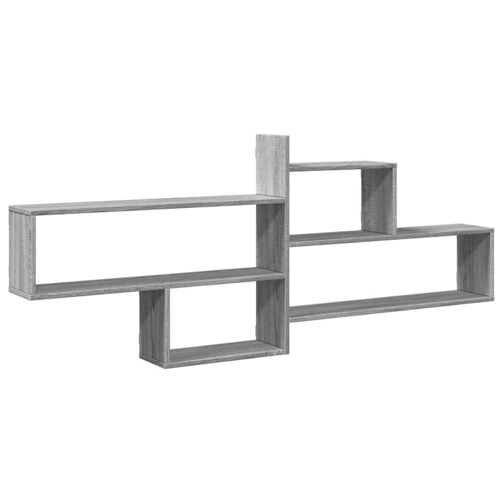 Étagère murale sonoma gris 167,5x18x68 cm bois ingénierie - XIOS