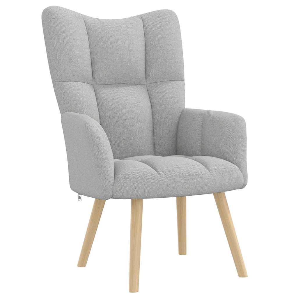 Chaise de relaxation gris nuage tissu - XIOS