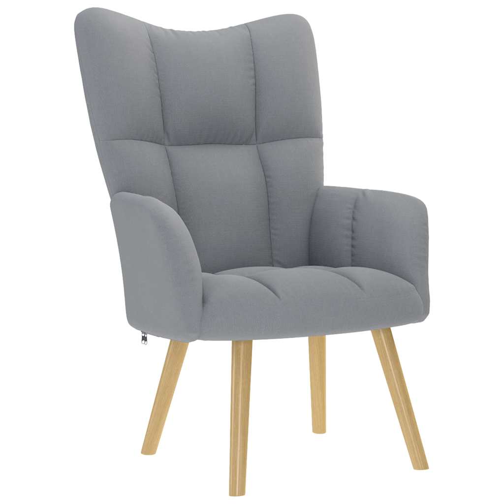 Chaise de relaxation Gris clair Tissu - XIOS