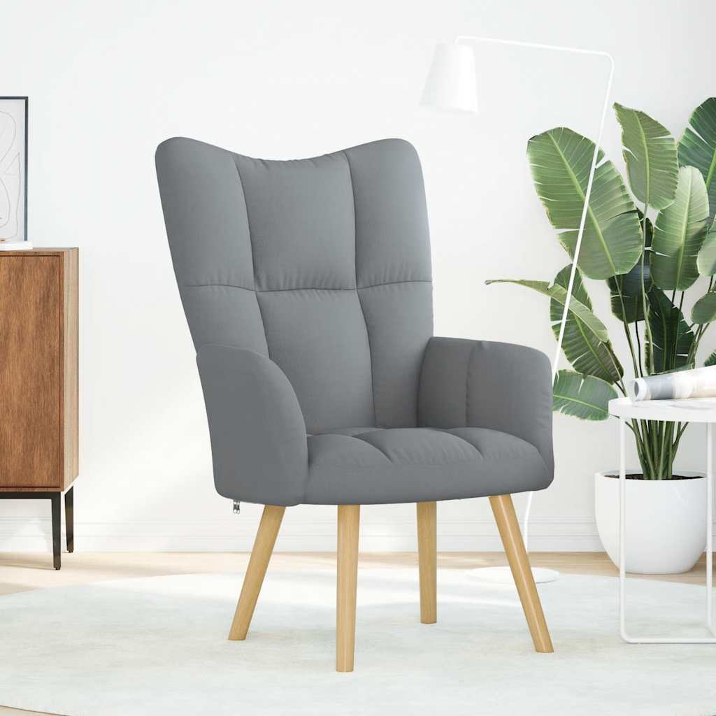 Chaise de relaxation Gris clair Tissu - XIOS
