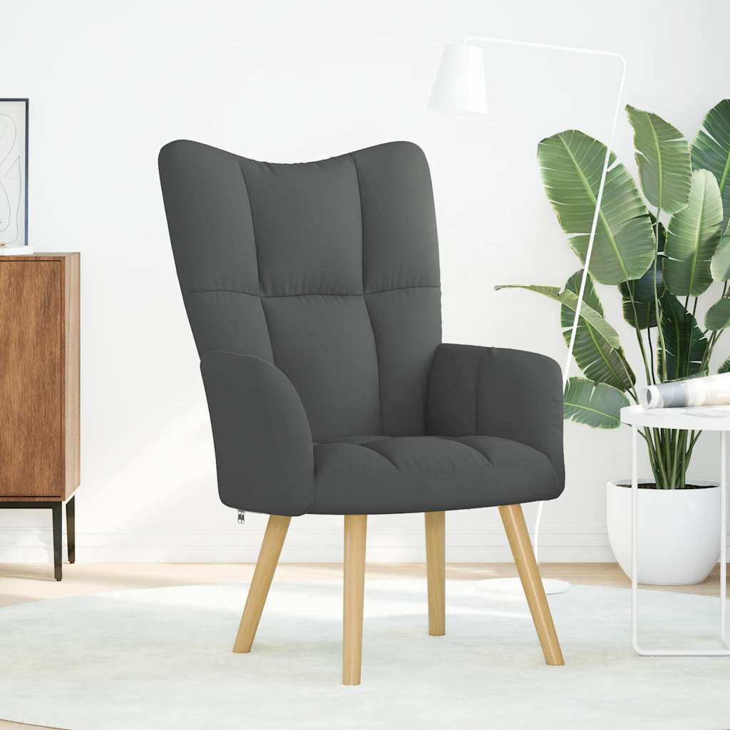 Chaise de relaxation Gris foncé Tissu - XIOS