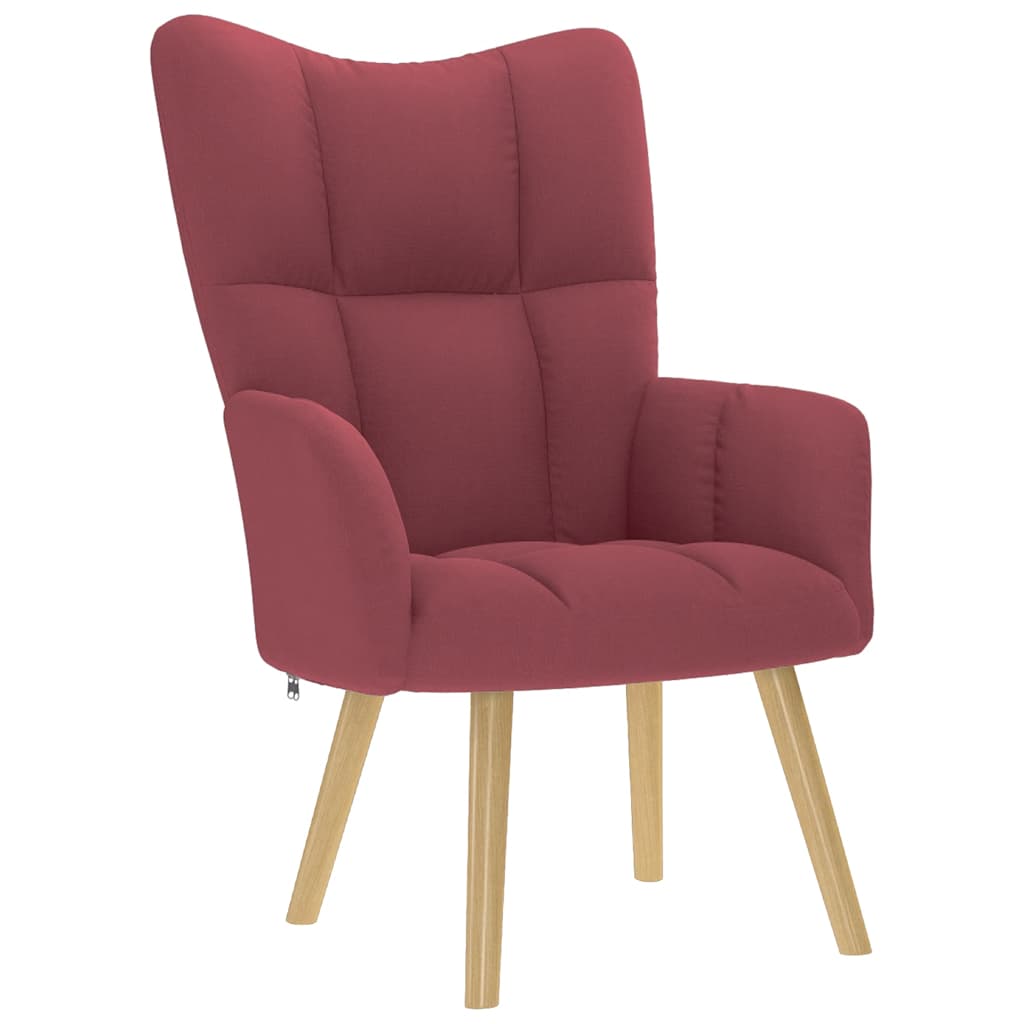 Chaise de relaxation Rouge bordeaux Tissu - XIOS