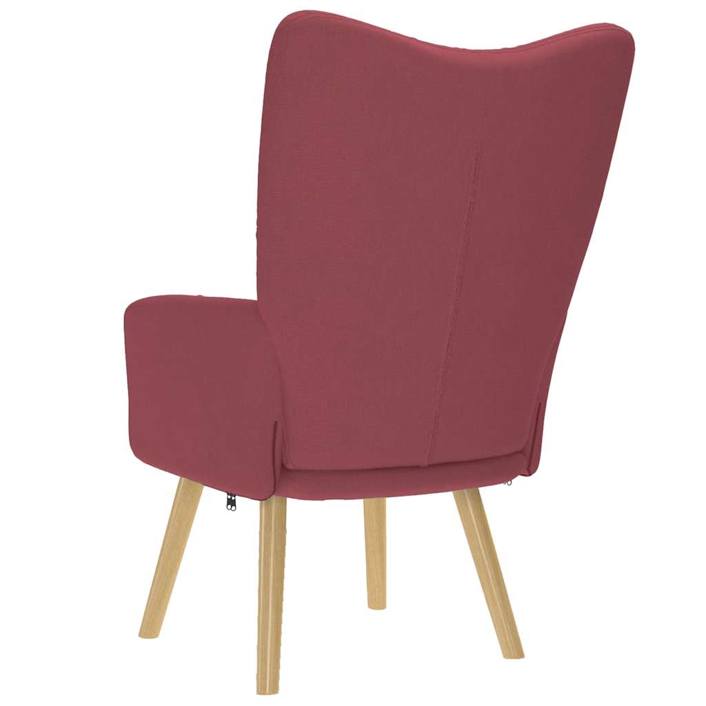 Chaise de relaxation Rouge bordeaux Tissu - XIOS