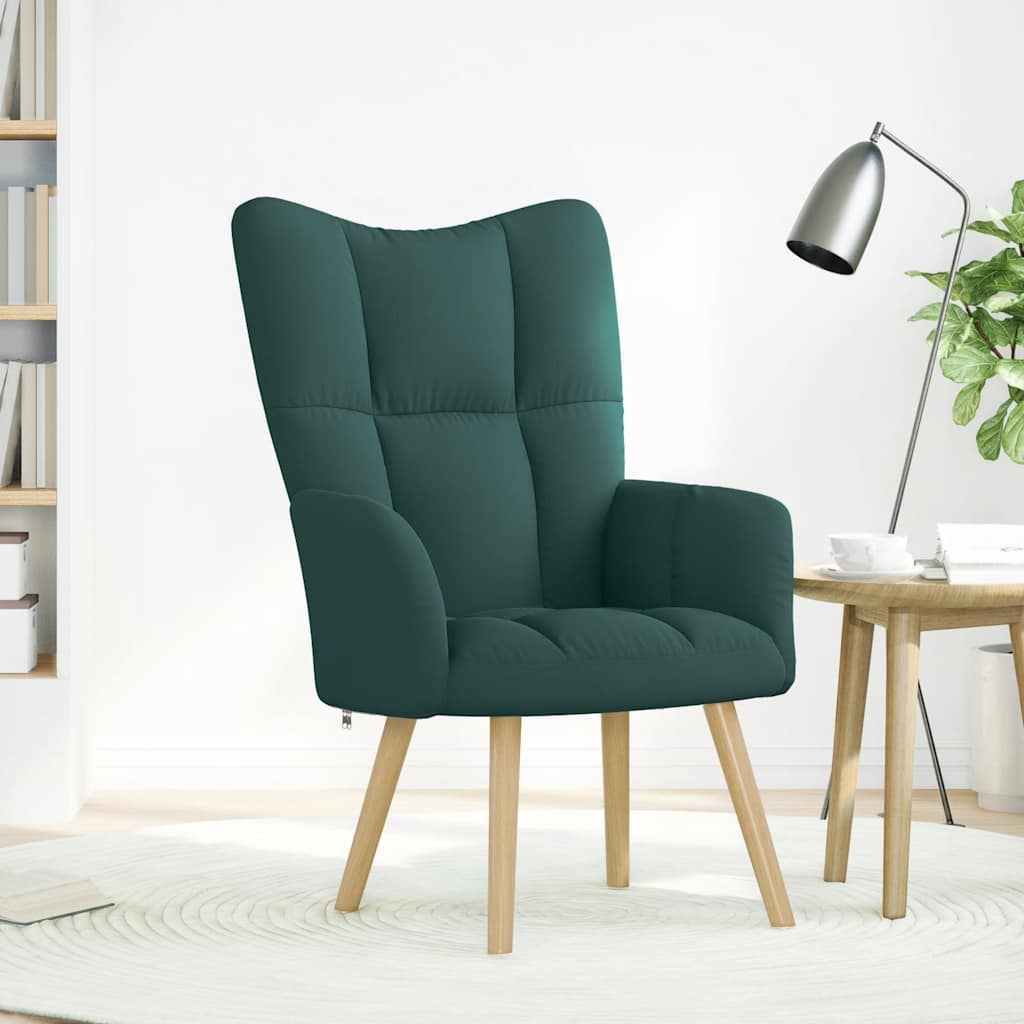 Chaise de relaxation Vert foncé Tissu - XIOS