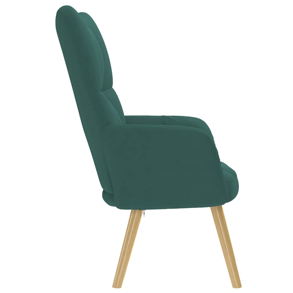 Chaise de relaxation Vert foncé Tissu - XIOS