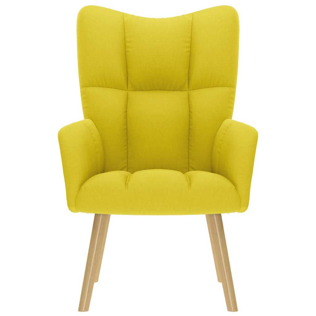 Chaise de relaxation jaune clair tissu - XIOS