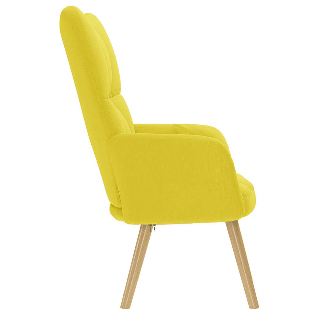 Chaise de relaxation jaune clair tissu - XIOS