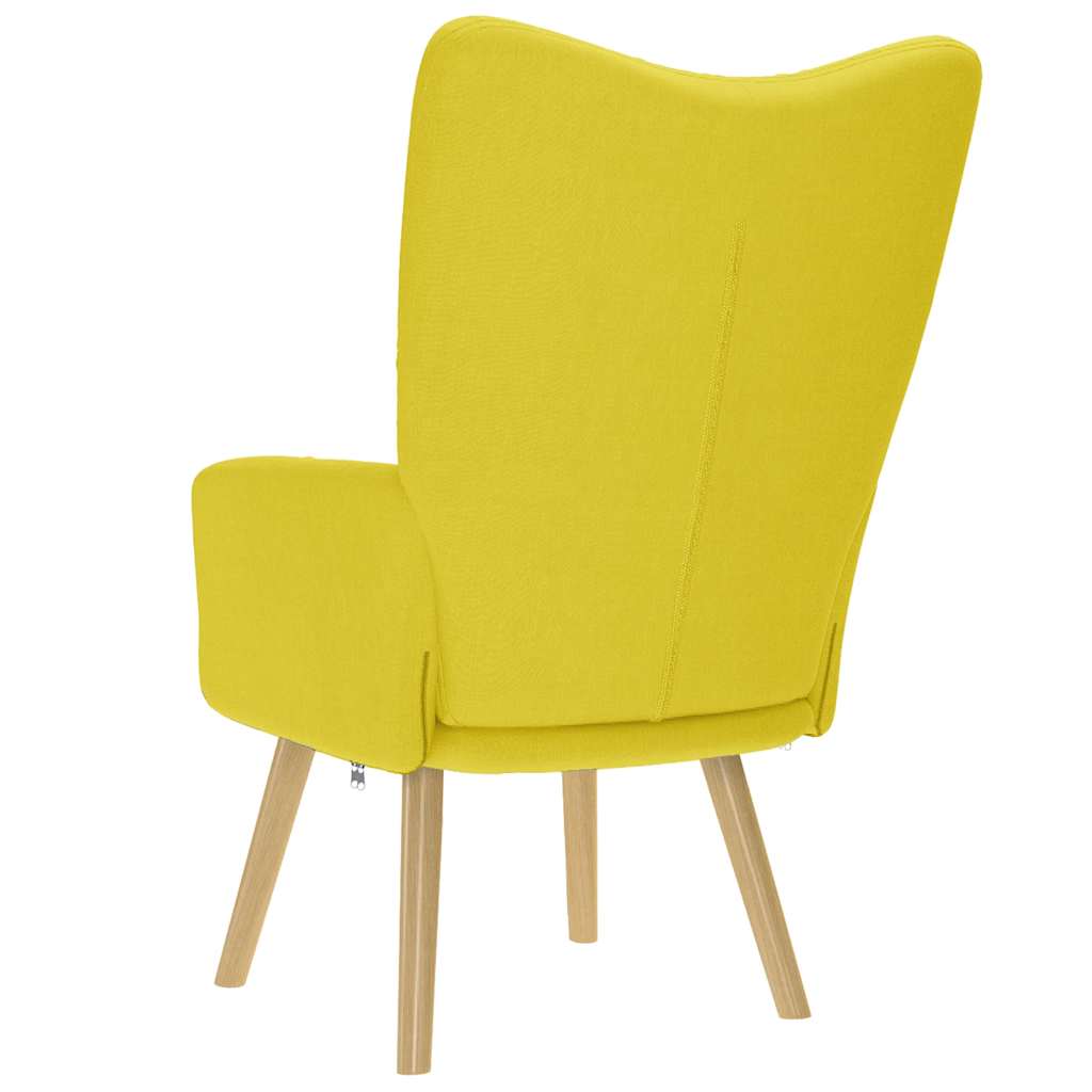 Chaise de relaxation jaune clair tissu - XIOS