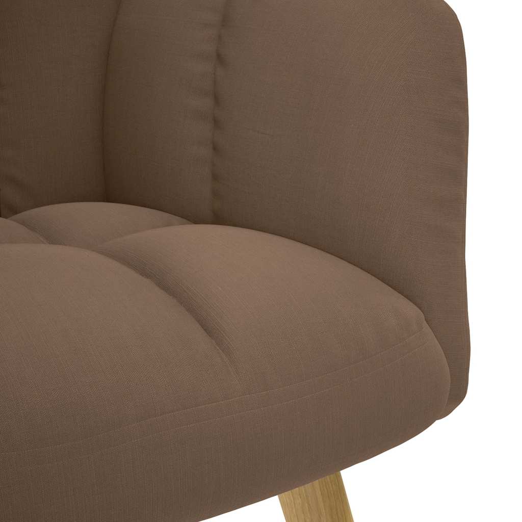 Chaise de relaxation avec repose-pied Marron Tissu - XIOS