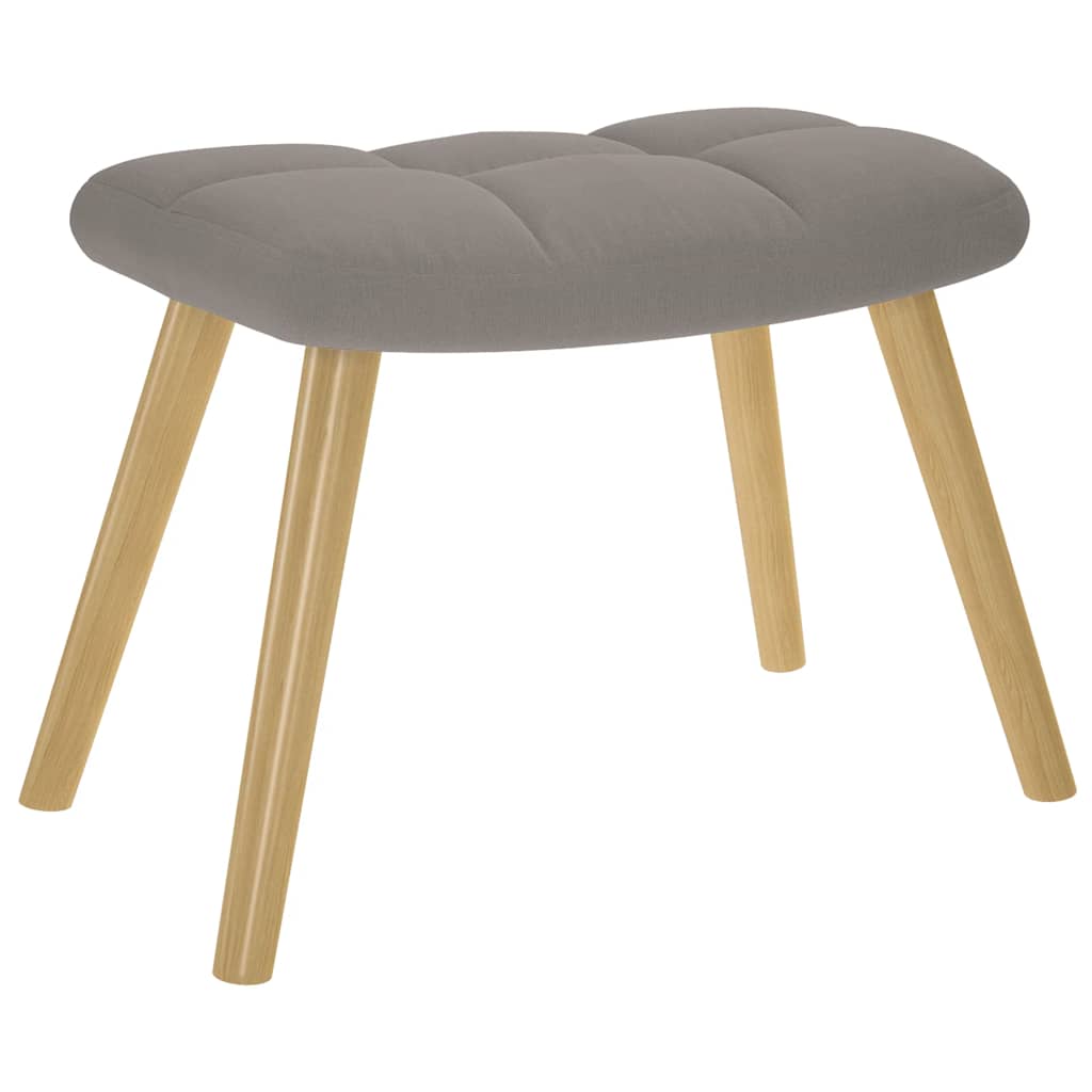 Chaise de relaxation avec repose-pied Taupe Tissu - XIOS