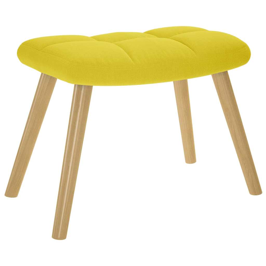 Chaise de relaxation avec repose-pied jaune clair tissu Fauteuils vidaXL