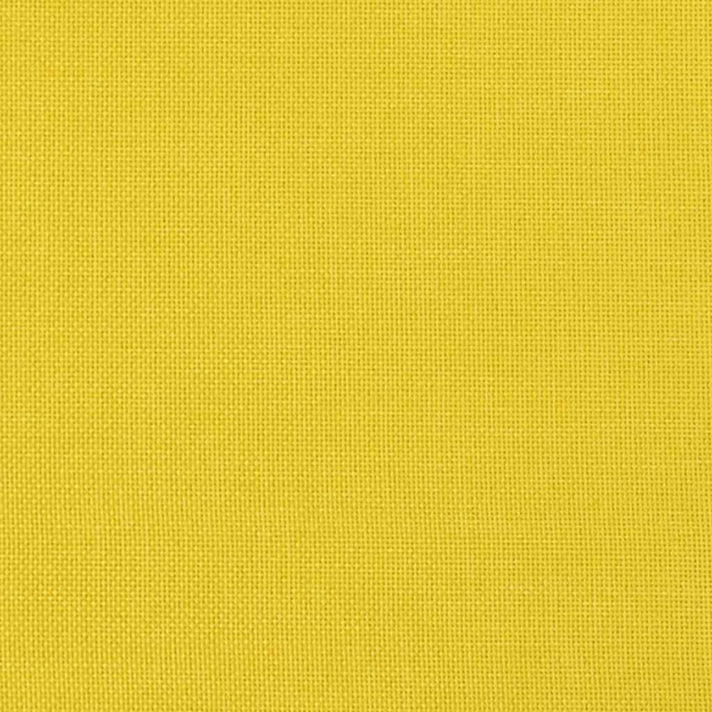 Chaise de relaxation avec repose-pied jaune clair tissu Fauteuils vidaXL