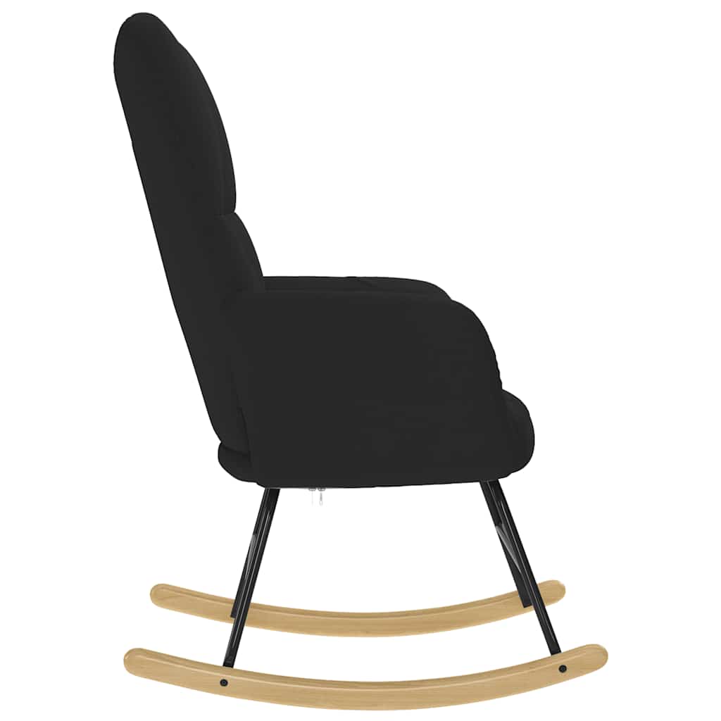 Chaise à bascule Noir Tissu - XIOS