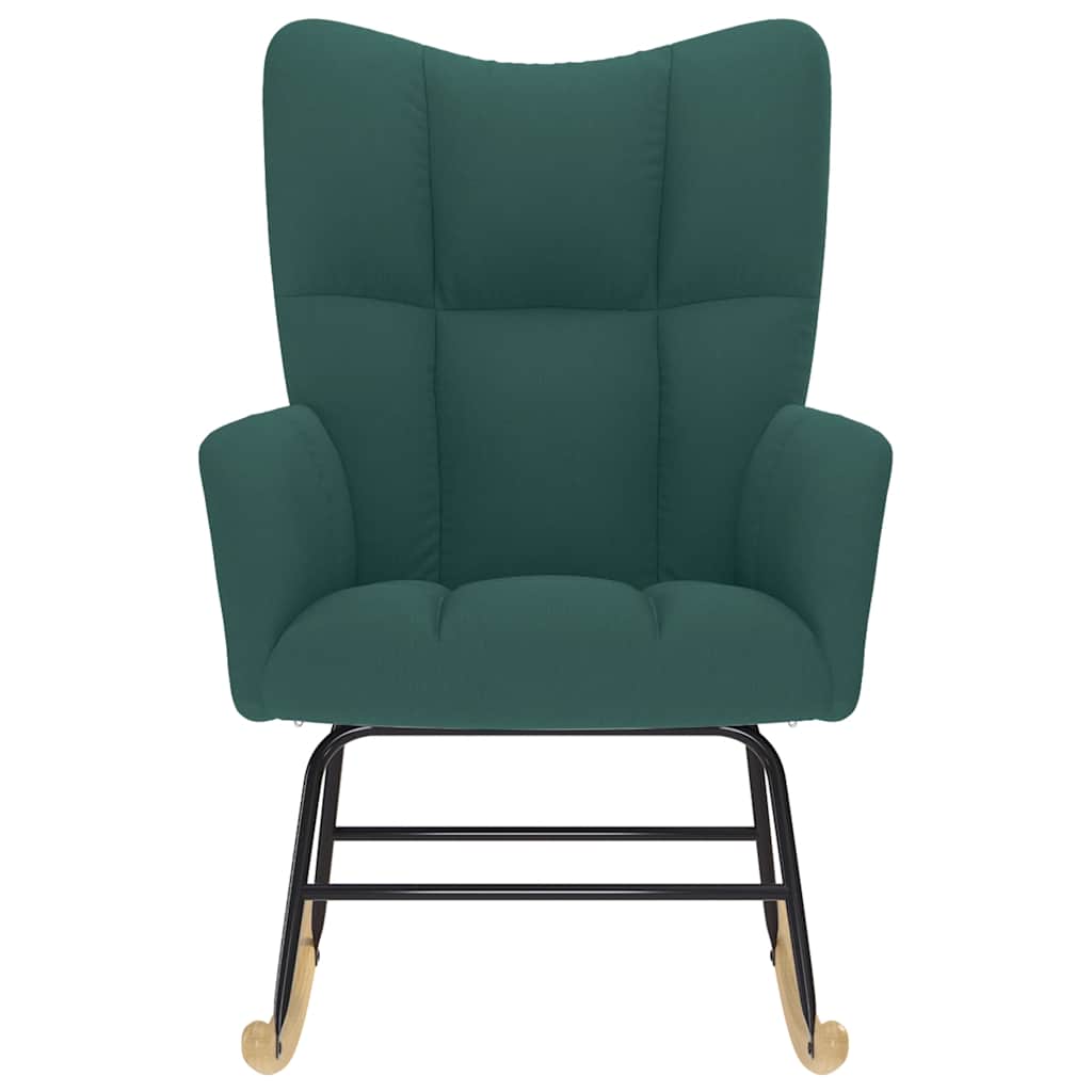 Chaise à bascule Vert foncé Tissu - XIOS